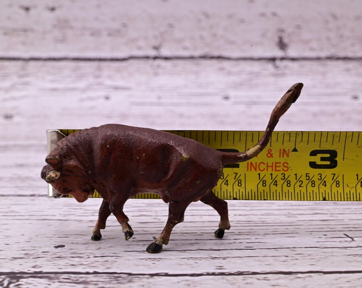 Beautiful Antique Austrian Vienna Cold Painted Bronze Figure of Fierce Bull8
