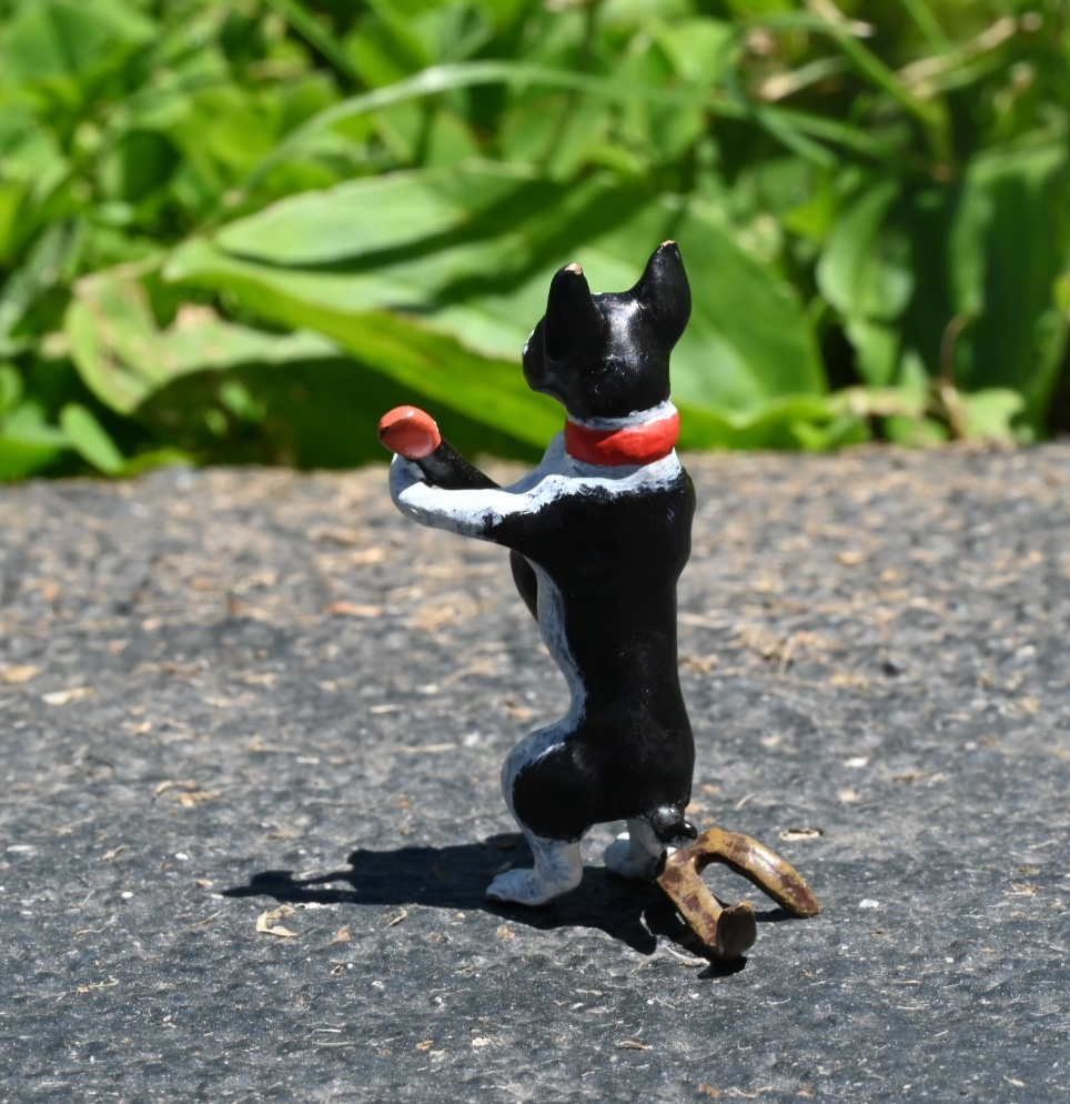 Austrian Vienna Cold Painted Bronze Figure of Boston Terrier Playing Mandolin3