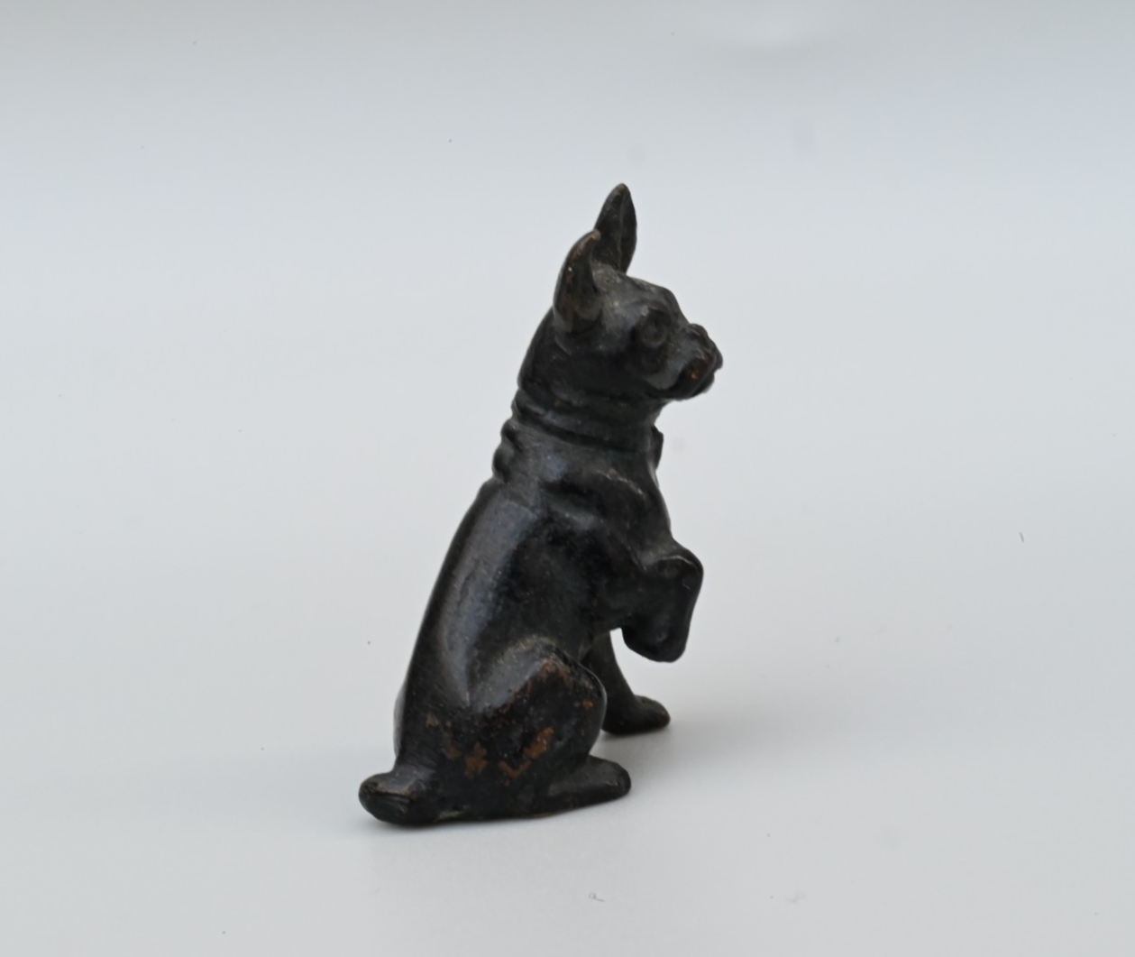 Antique French or Austrian Vienna Cold Painted Bronze Figure of French Bulldog4