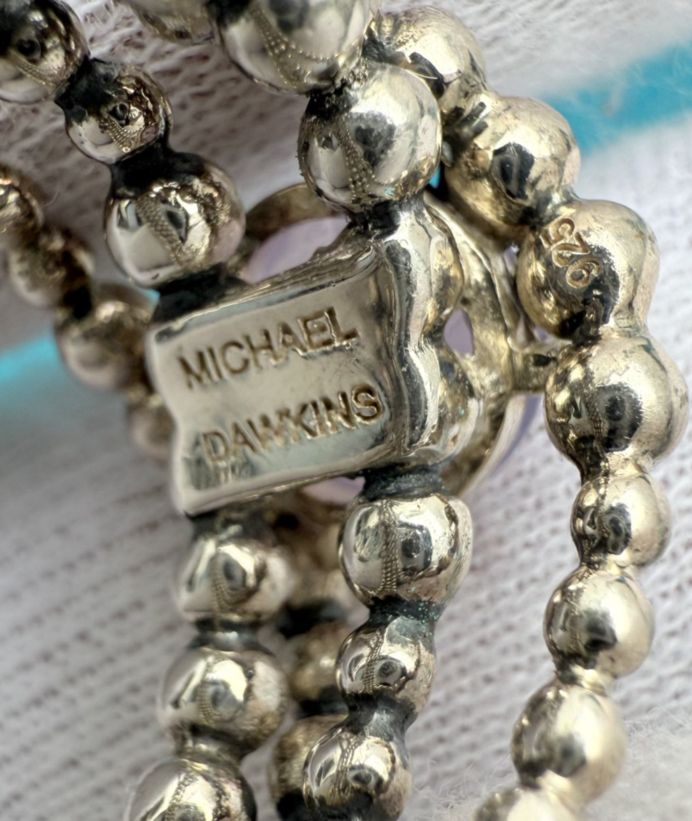 Amazing MICHAEL DAWKINS Sterling Silver & Lavender Moonstone Ring3