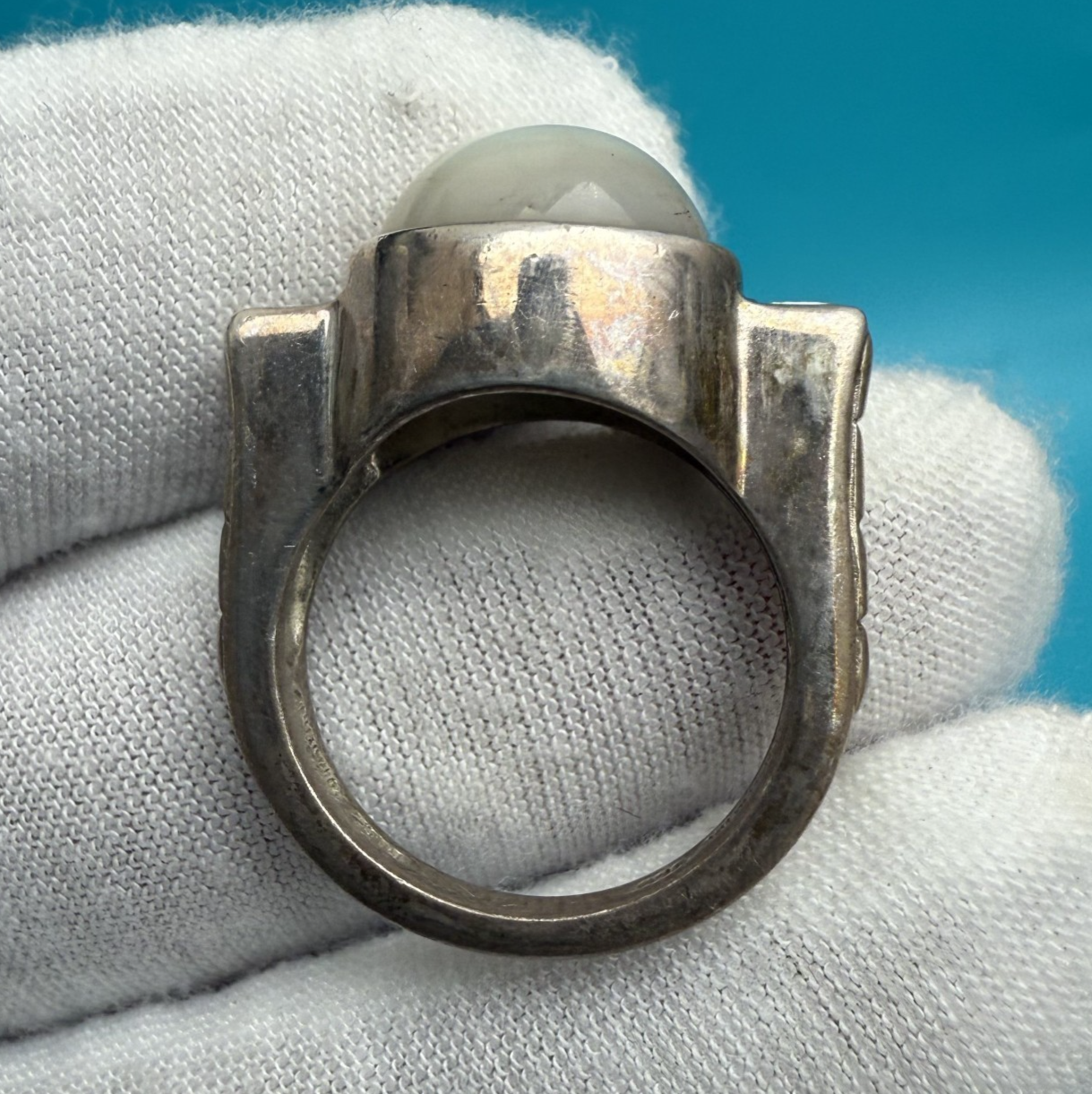 Genuine Judith Ripka Sterling Silver & Mother of Pearl Ring2