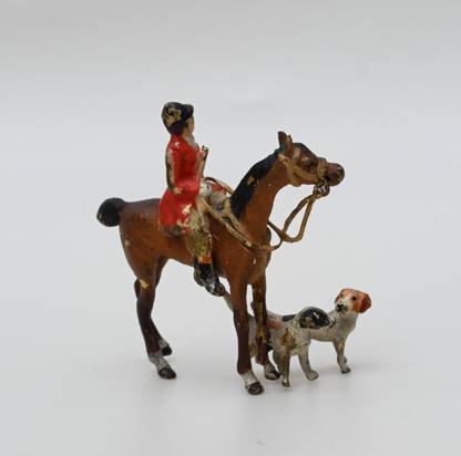 Miniature Antique Austrian Vienna Cold Painted Bronze Fox Hunt Figural Group4