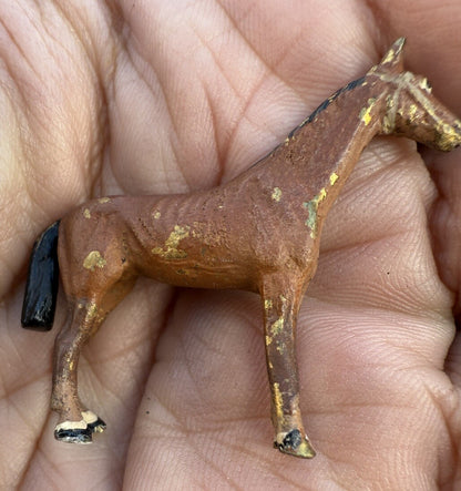 Gorgeous Antique Austrian Vienna Cold Painted Bronze Figure of Brown Horse2
