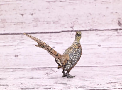Amazing Antique Austrian Vienna Cold Painted Bronze Figure of Ring Neck Pheasant4