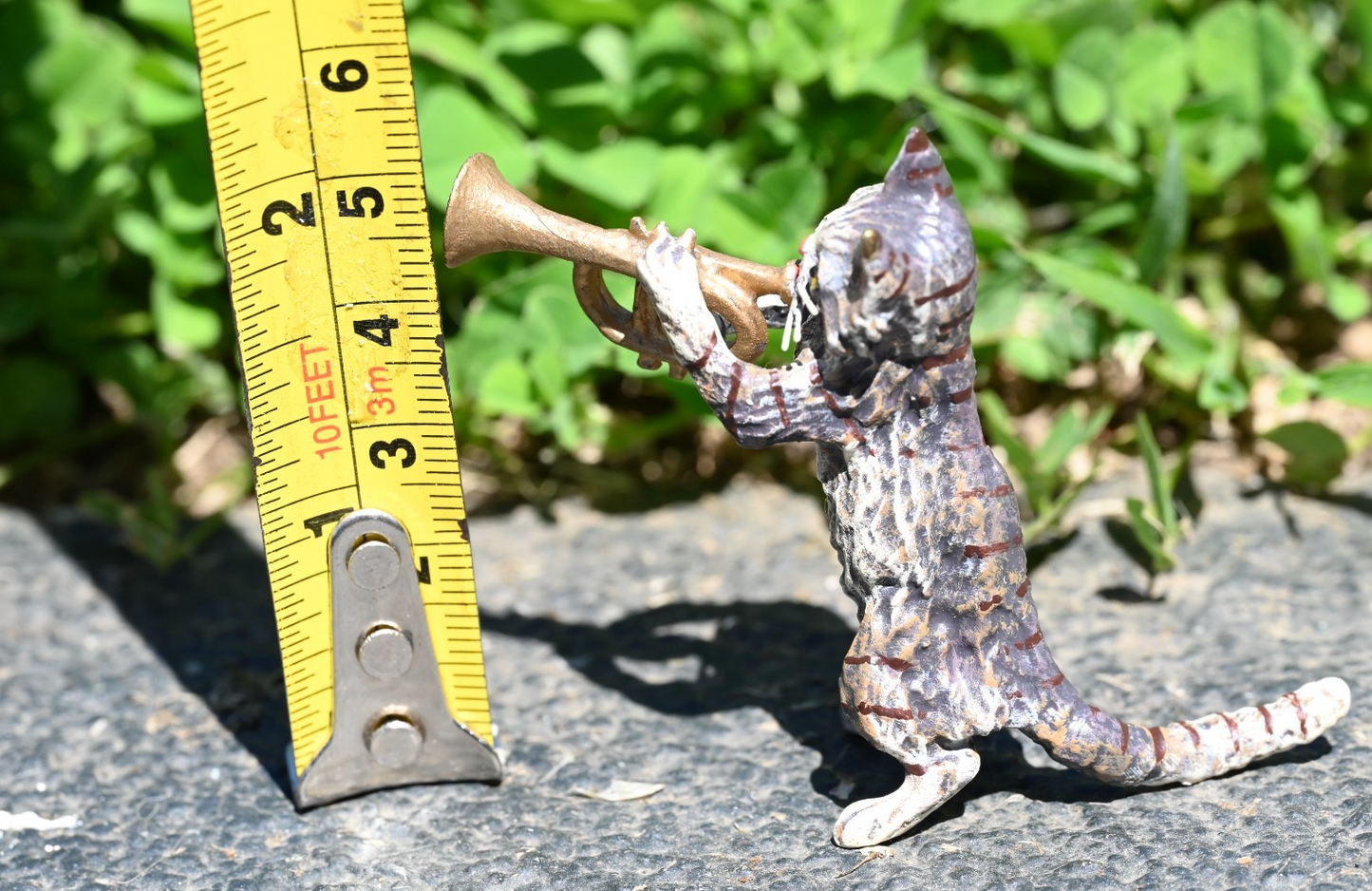Fritz Bergmann  Austrian Vienna Cold  Painted Bronze Musical Cat Playing Trumpet9