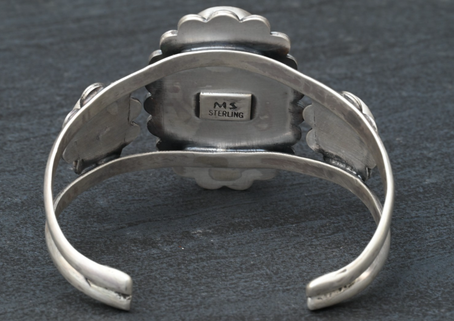 Southwestern Sterling Silver Cuff Bracelet with Sky Blue Turquoise3