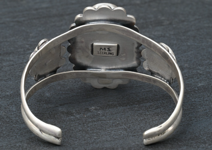 Southwestern Sterling Silver Cuff Bracelet with Sky Blue Turquoise3