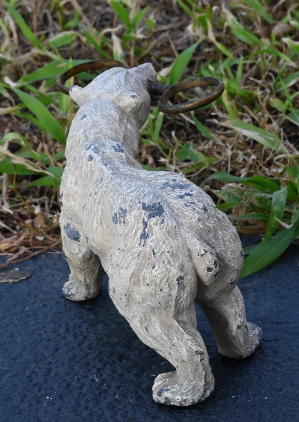 Unusual Antique German Cold Painted Polar Bear, Table Decor Salt & Pepper Holder2