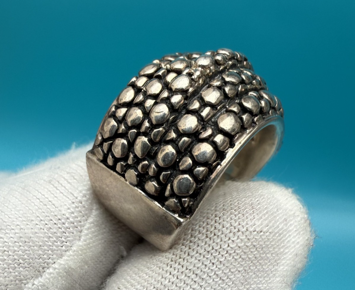 Vintage Textured Sterling Silver Ring by Michael Dawkins3
