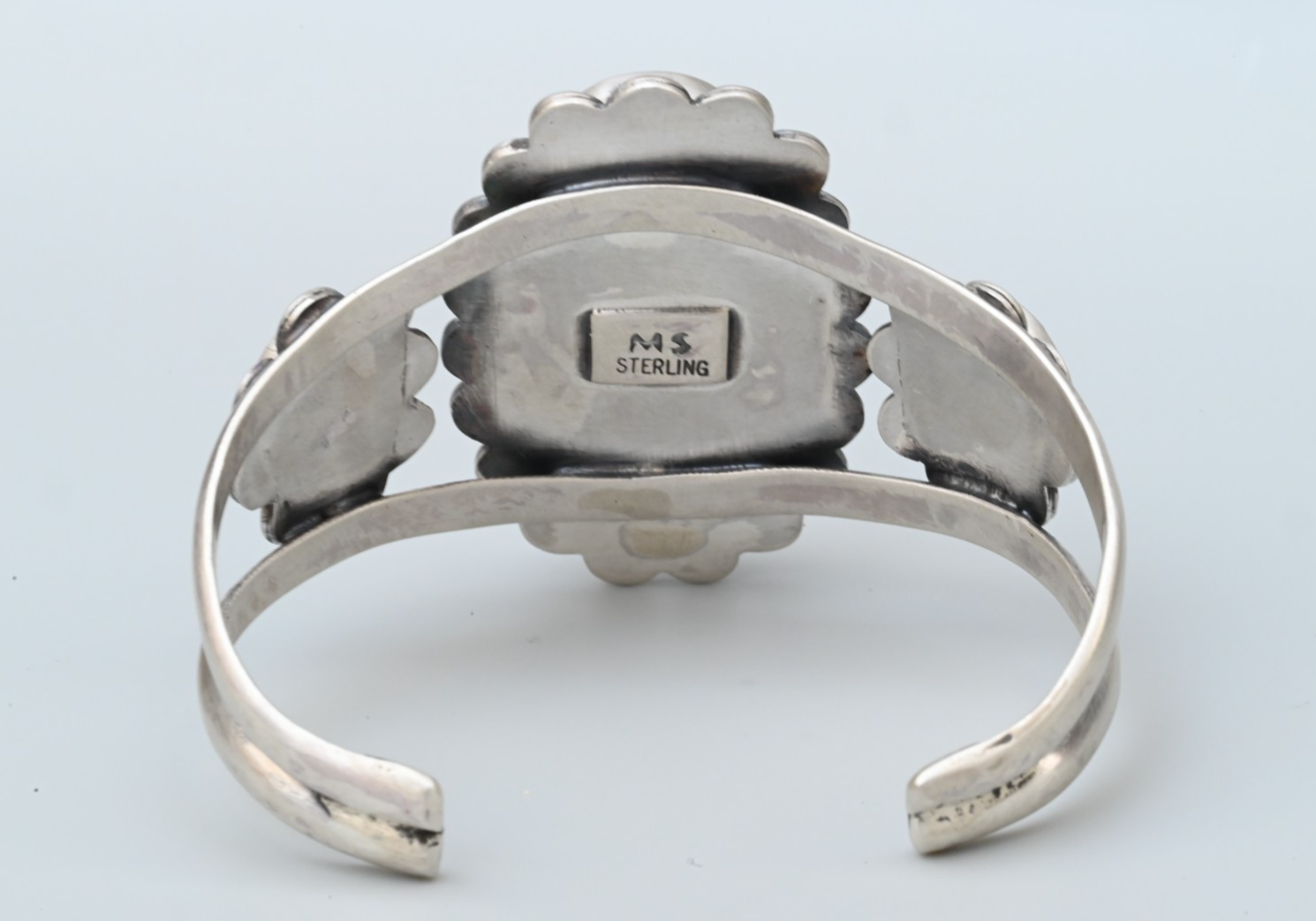 Southwestern Sterling Silver Cuff Bracelet with Sky Blue Turquoise6