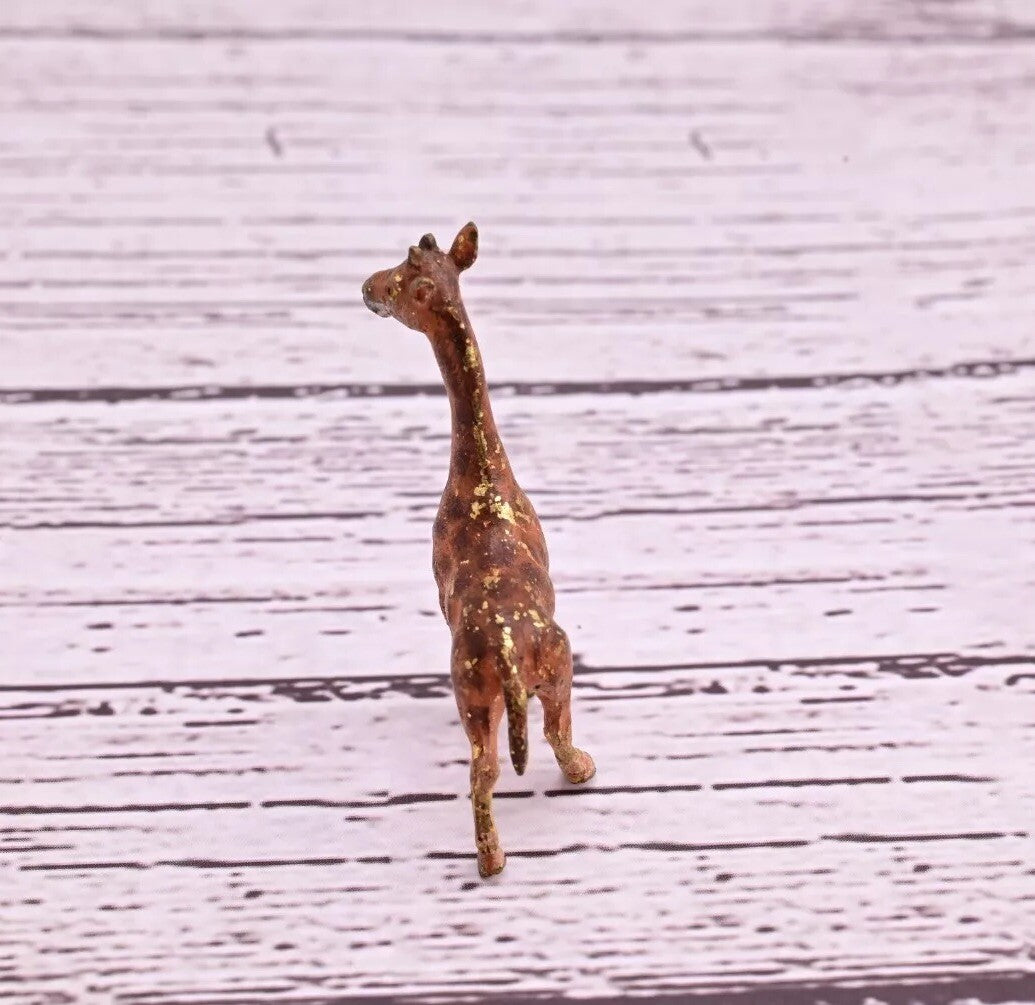 High Quality Antique Austrian Vienna Cold Painted Bronze Figure of Small Giraffe5