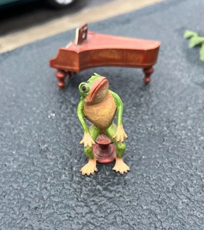 Gorgeous Cold Painted Austrian Vienna Cold Painted Musical Frog Pianist ￼￼8