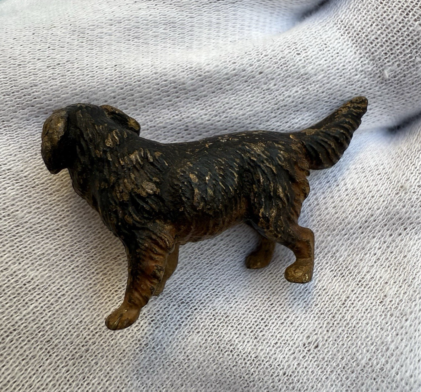 Cute Small Austrian Vienna Cold Painted Bronze Figure of Labrador Dog3