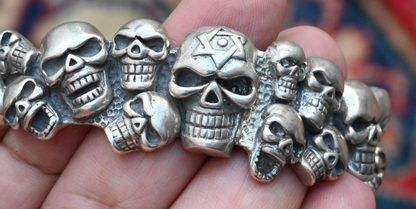 Fantastic Sterling Silver Cuff Bracelet with Skull Design5
