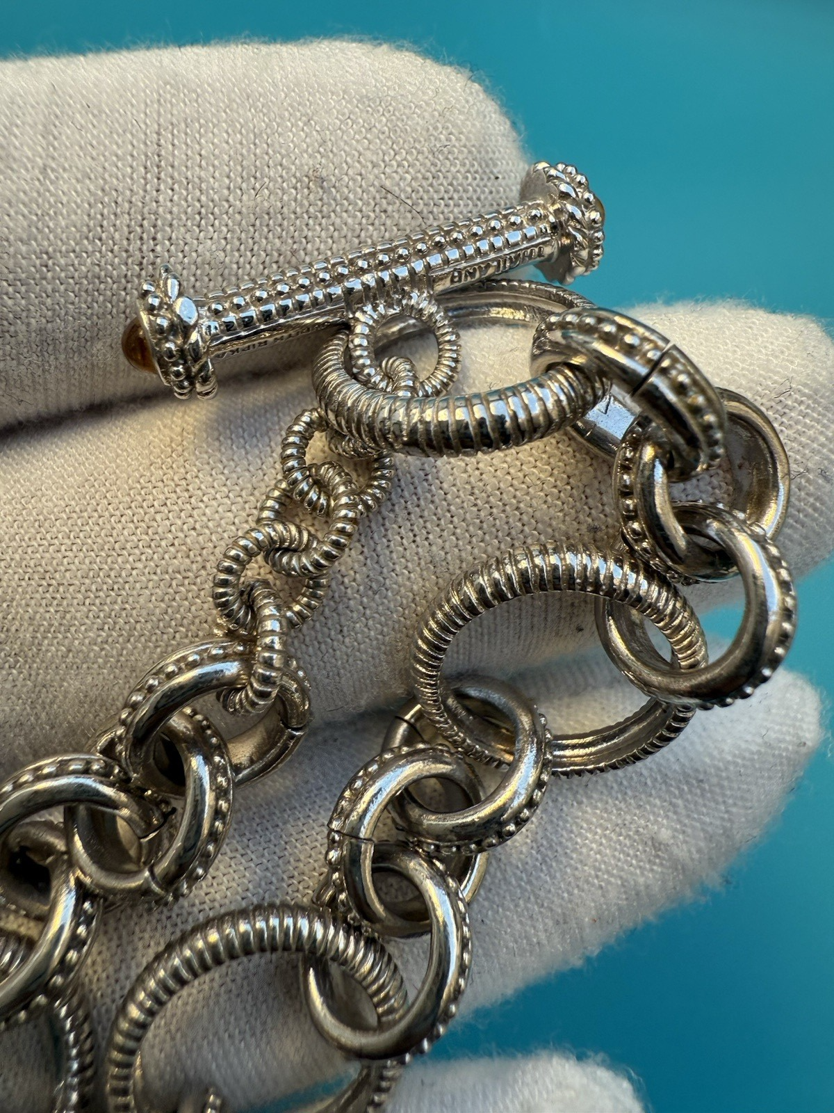 Gorgeous Vintage Chunky Cable Link Necklace Sterling Silver by Judith Ripka 8