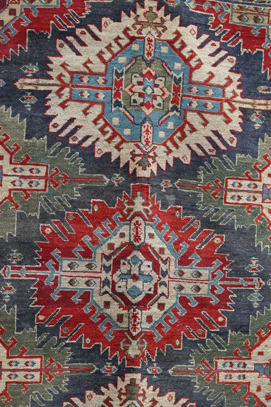 Gorgeous Handmade Mid - 20th Century Caucasian Kazak 6' x 4' Area Rug7
