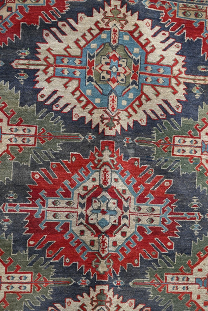 Gorgeous Handmade Mid - 20th Century Caucasian Kazak 6' x 4' Area Rug7