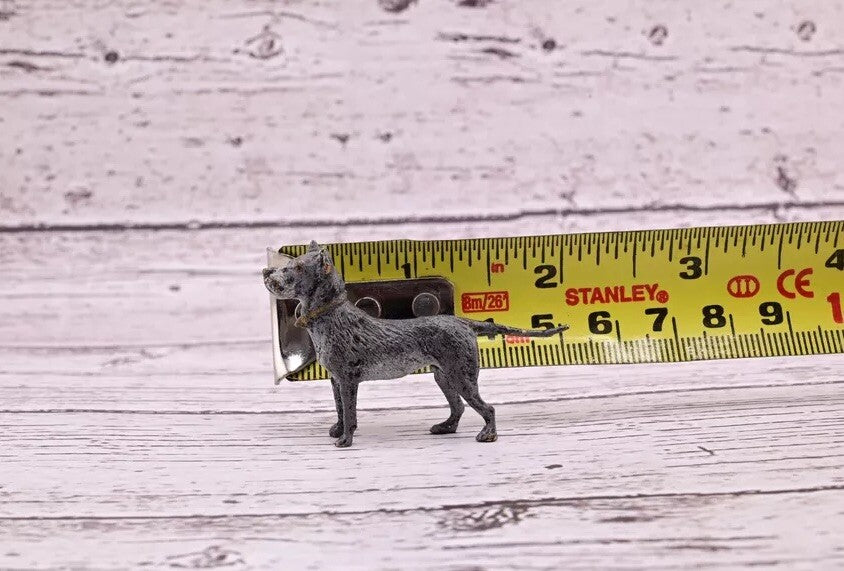 Early Antique 1900s Austrian Vienna Cold Painted Bronze Figure of Great Dane Dog7