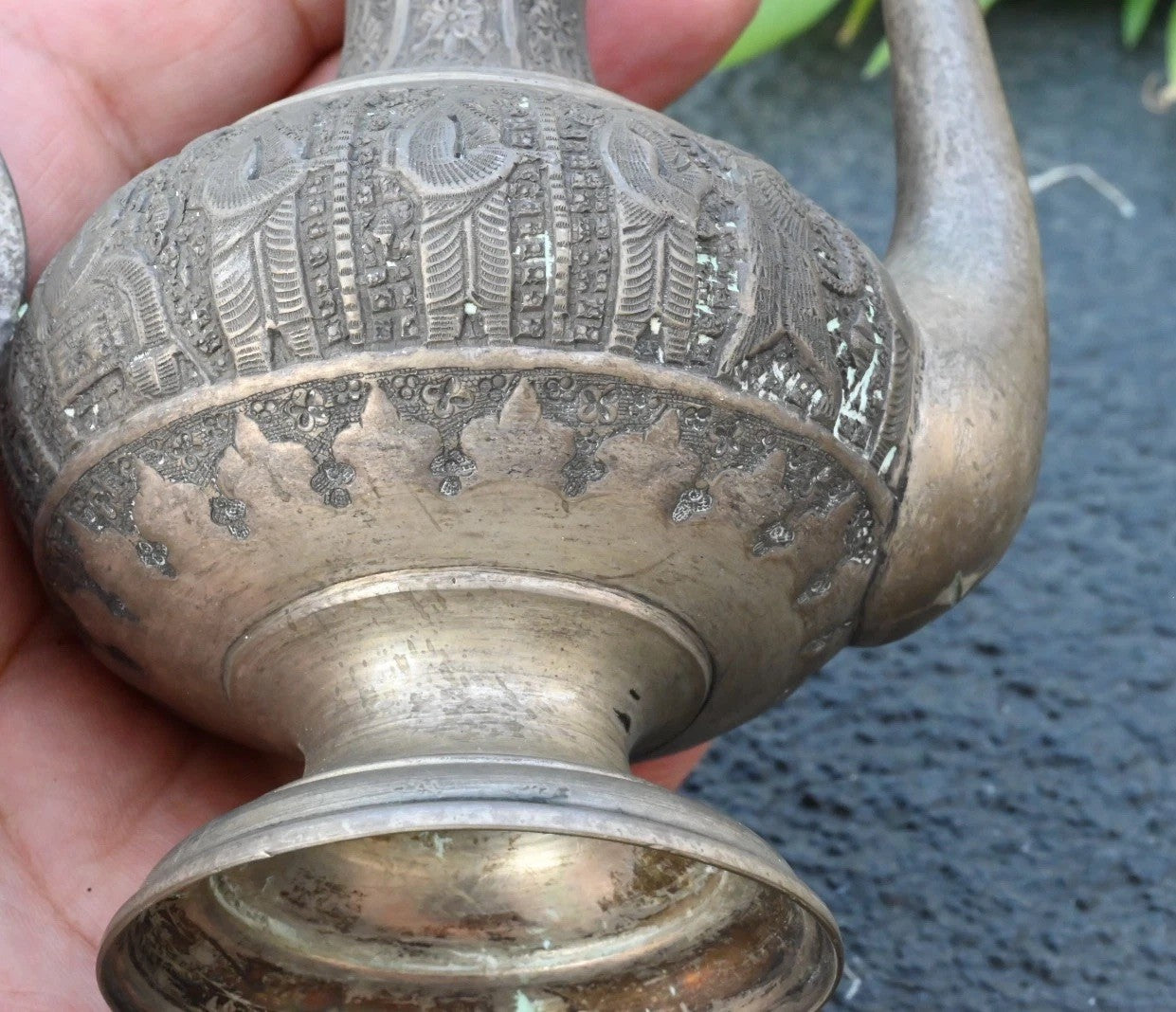 Stunning Antique 1900s Middle Eastern Silver Coffee / Teapot Signed*9