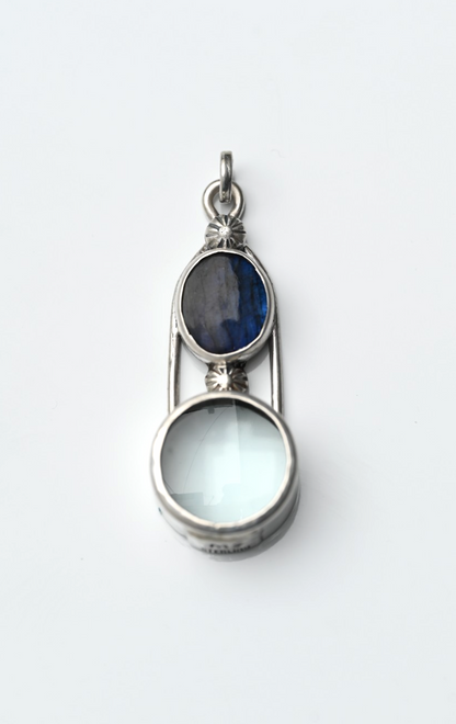 Sterling Silver Southwestern Jewelers Loupe with Blue Labradorite0