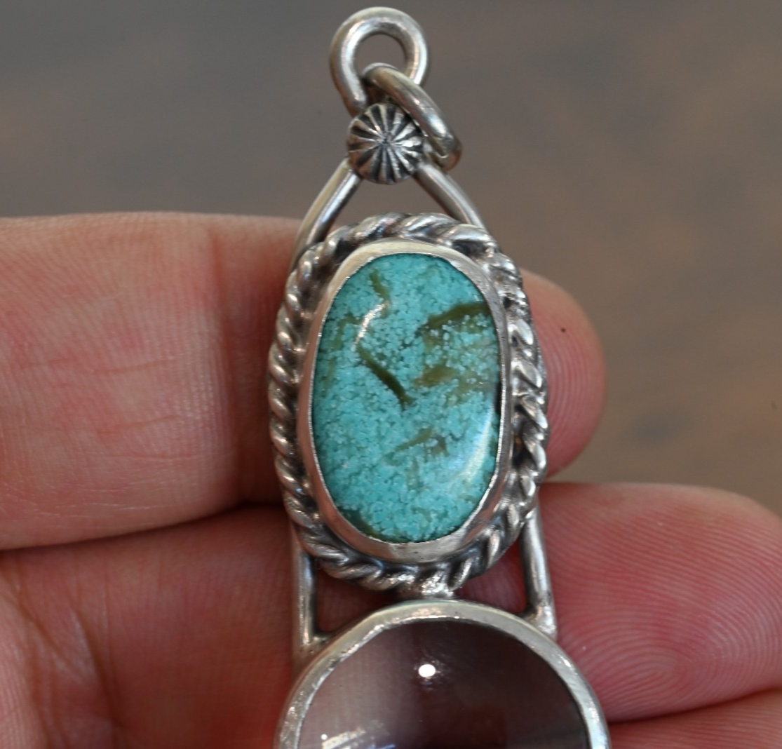 Sterling Silver Southwest Jewelers Loupe W/ Turquoise Gem4