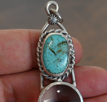 Sterling Silver Southwest Jewelers Loupe W/ Turquoise Gem4