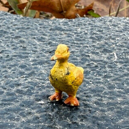 Cute Antique Austrian Vienna Cold Painted Bronze Figure of Yellow Duckling8