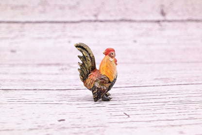 Amazing Antique Austrian Vienna Cold Painted Bronze Figure of Miniature Rooster9