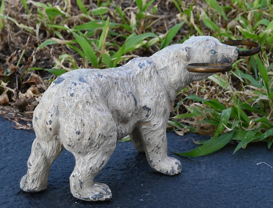 Unusual Antique German Cold Painted Polar Bear, Table Decor Salt & Pepper Holder1