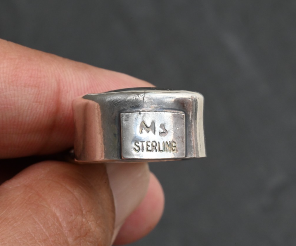 Vintage Signed Sterling Silver Southwest Jewelers 10X Loupe with Skull Motif2