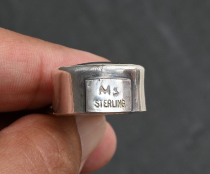 Vintage Signed Sterling Silver Southwest Jewelers 10X Loupe with Skull Motif2