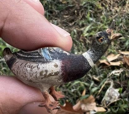 Cute Antique Austrian Vienna Cold Painted Bronze Figure of Small Mallard Duck4