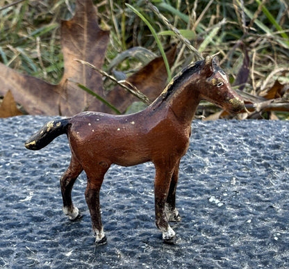 Antique Austrian Vienna Cold Painted Bronze Figure of Young Horse7