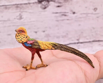 Attractive Antique Austrian Vienna Cold Painted Bronze Figure Golden Pheasant3