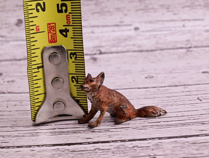 Life-Like Old Antique Austrian Vienna Bronze Figure of Sitting Fox10