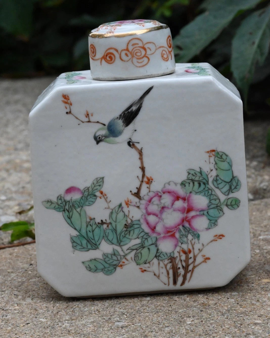 Rare 1900s Chinese Famille Rose Porcelain Tea Containers By Huacha Co. *Marked*7