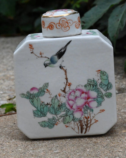Rare 1900s Chinese Famille Rose Porcelain Tea Containers By Huacha Co. *Marked*7