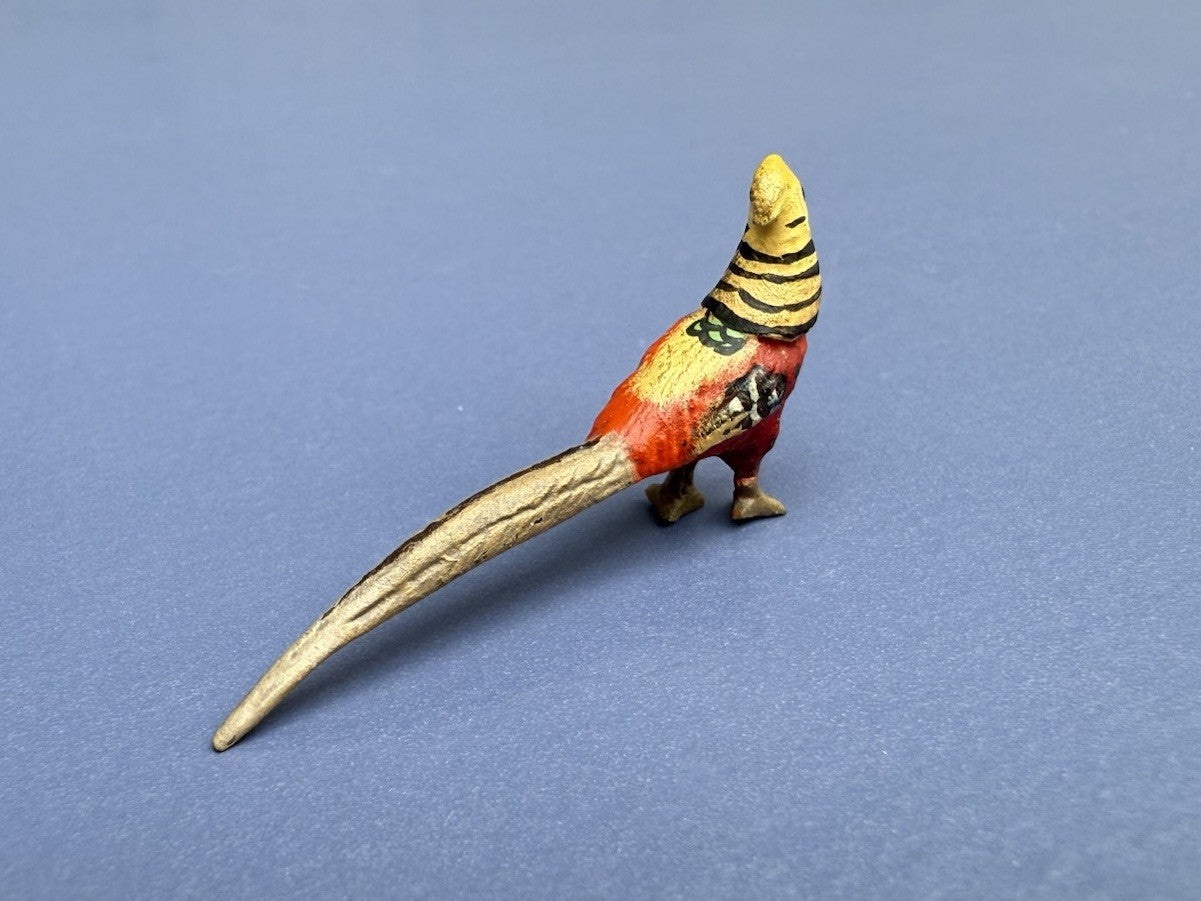 Small Antique Austrian Vienna Cold Painted Bronze Figure of Golden Pheasant3