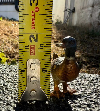 Lovely Antique Austrian Vienna Cold Painted Bronze Figure of Miniature Duck4