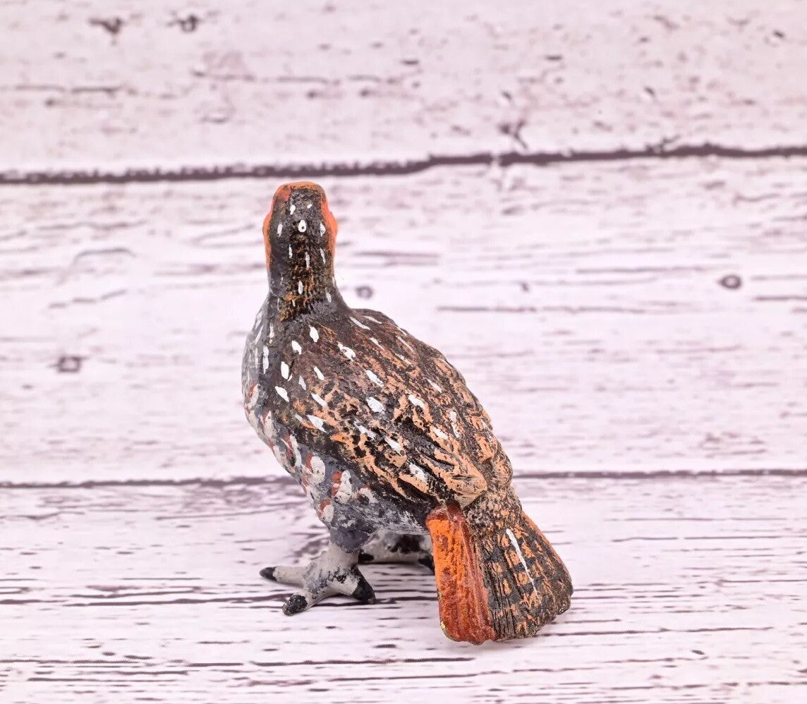 Antique Austrian Vienna Cold Painted Bronze Figure of Partridge Game Bird4