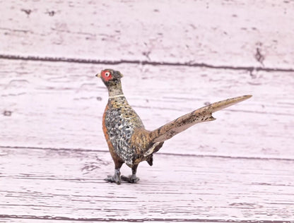 Amazing Antique Austrian Vienna Cold Painted Bronze Figure of Ring Neck Pheasant5