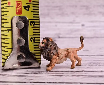 Early 1900s Antique Cold Painted Austrian Vienna Bronze of a Life-Like Lion12