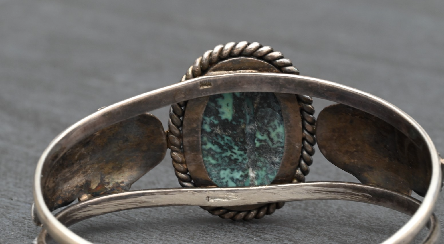 Amazing Southwestern Sterling Silver Cuff Bracelet with Turquoise & Lapis3