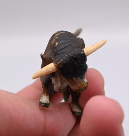 Life-like Antique Austrian Vienna Cold Painted Bronze Figure of Fighting Bull14