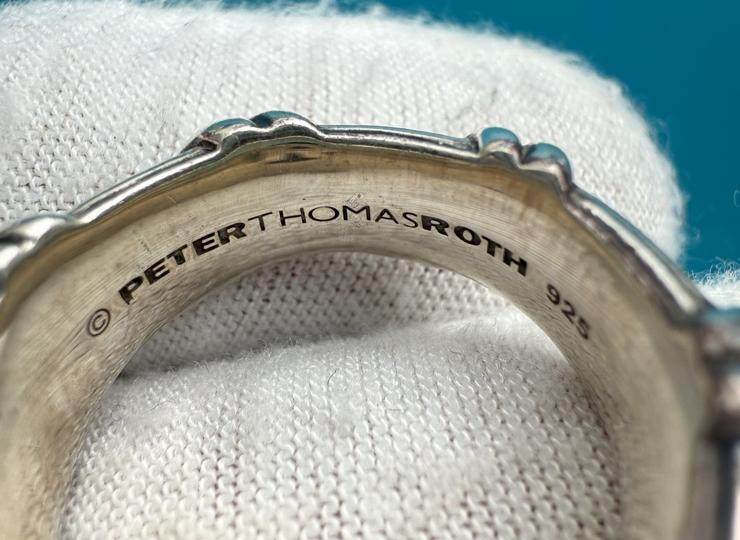 Awesome Vintage Peter Thomas Roth 925 Sterling Silver Twisted Band Ring4