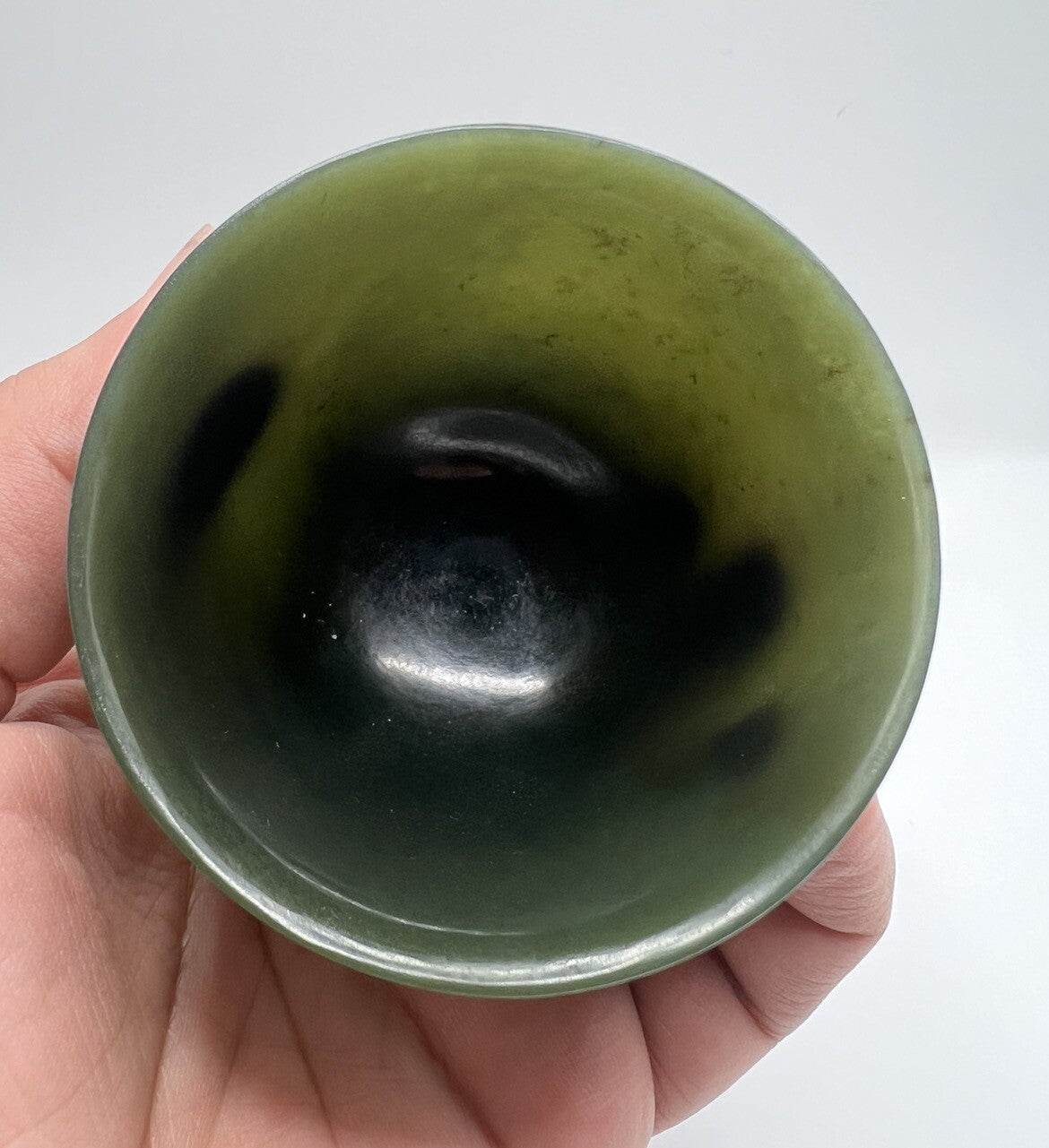 Very Rare & Genuine Chinese Antique 18th C. Qianlong Jade Cup Mark & Period3