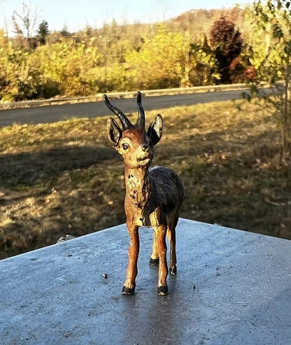 Antique Austrian Vienna Cold Painted Bronze Figure of Antelope5