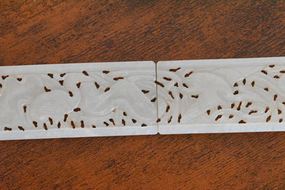 Amazing Antique Carved Chinese White Jade Page Turner or Hair Ornament Bianfang3
