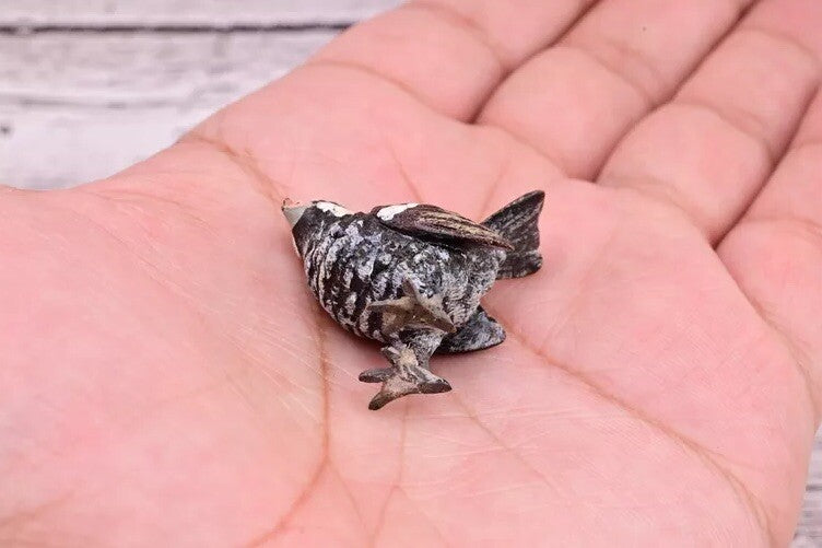 Lovely Antique Austrian Vienna Cold Painted Bronze Figure of Sparrow Bird10
