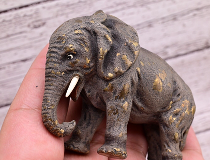 High Quality Antique Austrian Vienna Cold Painted Bronze Figure of Elephant1